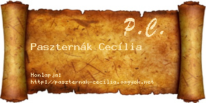 Paszternák Cecília névjegykártya